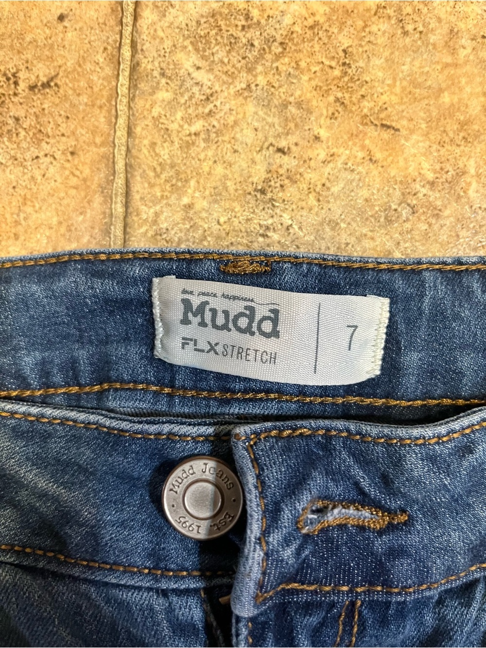 Mudd Distressed Denim Mini Skirt in Faded Blue - Picture 3 of 3